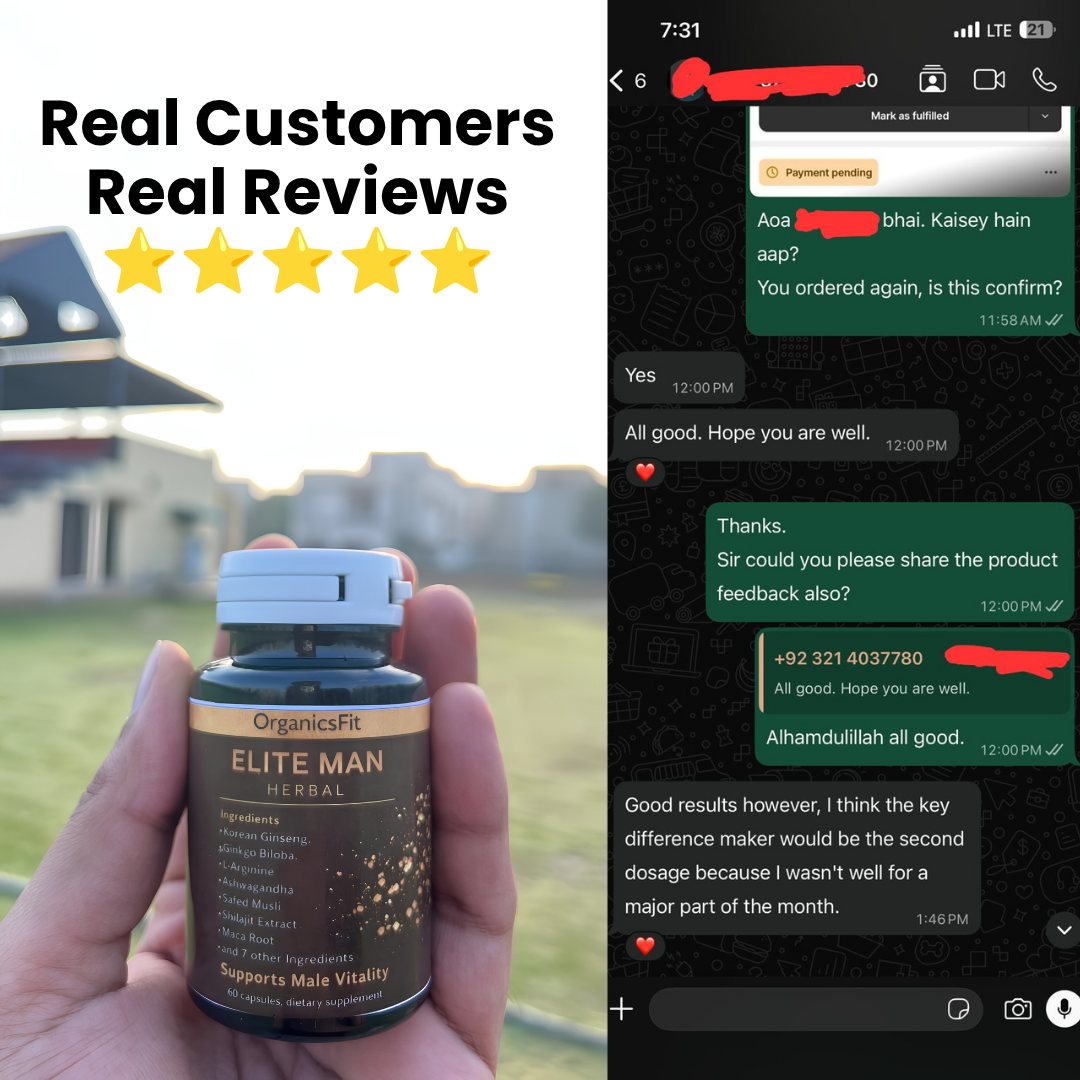 Elite Man™ | 60 Herbal Capsules | 100% Natural Formula