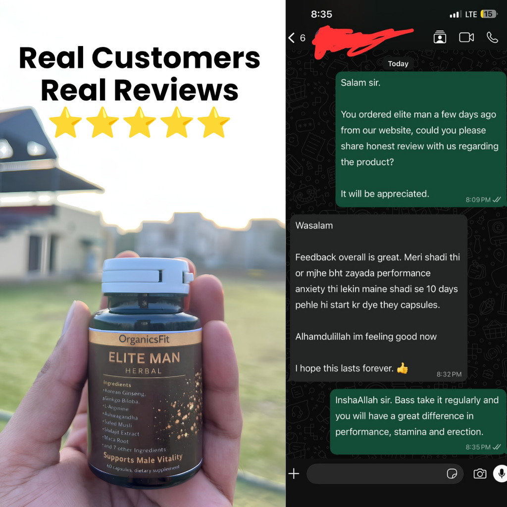 Elite Man™ | 60 Herbal Capsules | 100% Natural Formula